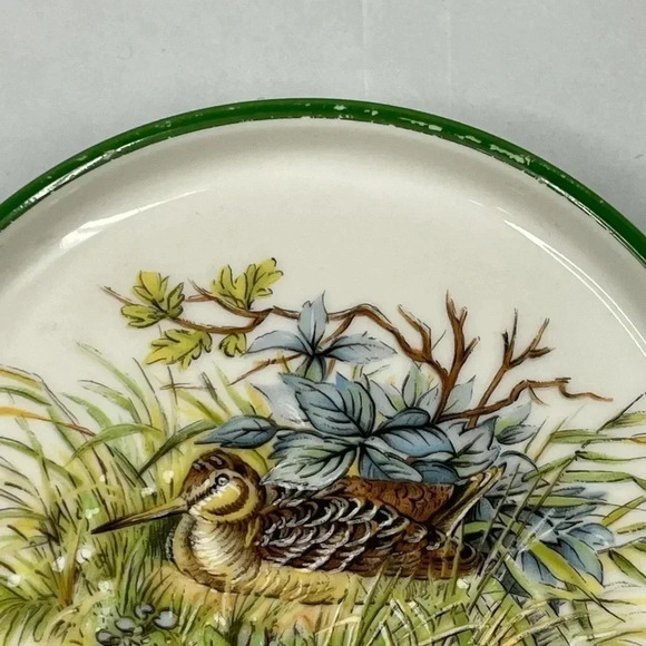 Vintage Antique Bavaria Germany Wildlife Coasters Set of 2 Elk Mallard Duck - Picture 4 of 8